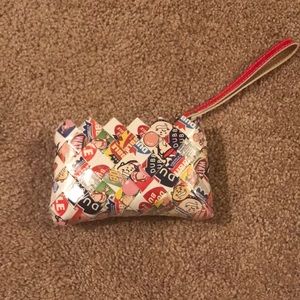 Bubblegum wrapper wristlet